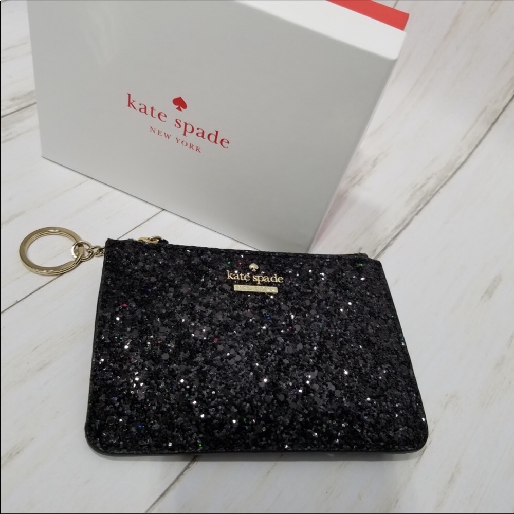 NWT Kate Spade Laurel Way glitter card holder - Picture 2 of 6